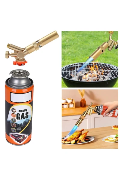 Depolife Yüksek Alevli Pürmüz Torch Yakma Barbekü Odun Tutuşturma Tabancası Metal Kafa Tamirci Kaynak pürmüzü