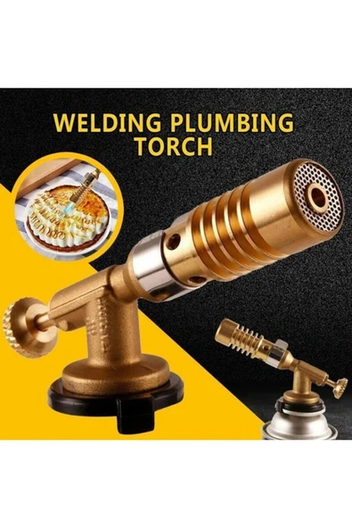 Depolife Profesyonel Pirinç Mutfak Pişirme Gaz Bütan Mutfak Meşale Kaynak Barbekü Alev Torch - 2