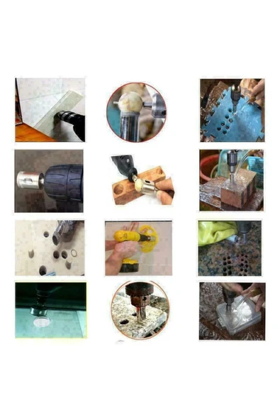 Depolife Mermer Granit Fayans Cam Yuvarlak Delme 33-48-50-55mm Matkap Uyumlu Elmaslı Boru Tipi 3lü Panc - 7