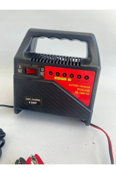 pogom Hb-1206s-gs 6 Volt - 12 Volt 6 Amper Ledli Göstergeli Akü Şarj Cihazı - 3
