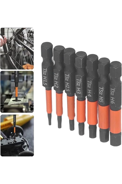 Depolife Matkap için Bits Vidalama Ucu ve Yıldız Alyen Seti 20li Profesyonel Ph2 Pz2 Yıldız Düz Anahtarlıklı - 6