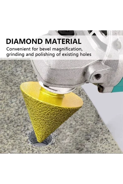 Depolife Mermer Fayans Granit Delik Genişletme Pahlama Parlatma Eğeleme Için Elmaslı Pah Freze Ucu 70mm Taşla