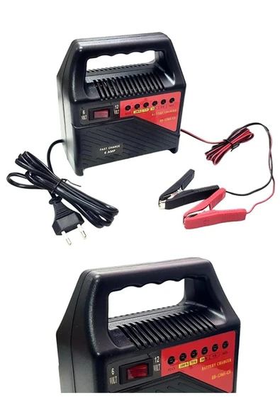 Depolife Araç aküsü ups aküsü güç Kaynağı Aküsü Tekne Akülü araba Şarj Cihazı 6volt 12 volt 6 amper - 6