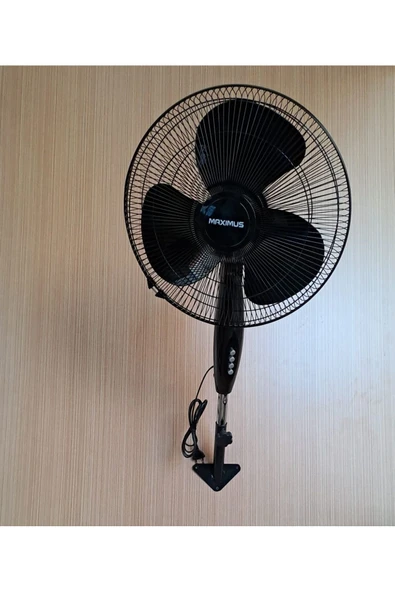 Depolife Duvar Montajlı Hava Vantilatörü 3 Kademe Hız Ayarlı Pervane Sağ Sol Dönme 45w Siyah Renk