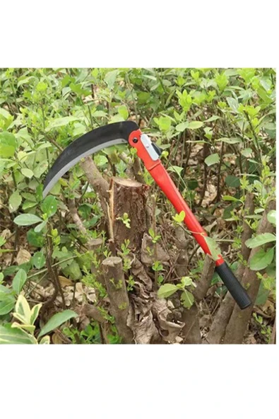 Depolife Katlanır Orak Tırpan Testere Bileme Taşı Eğe Seti 4lü Bahçe Çim Ot Kesme Budama El Alet Takımı - Resim 7