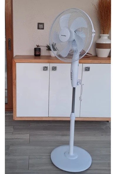 Depolife Ayaklı Beyaz Vantilatör 55 Wat 5 Pervane Sessiz Simit Ayaklı Sağ Sol Dönme Fonksiyonlu 55w - 2