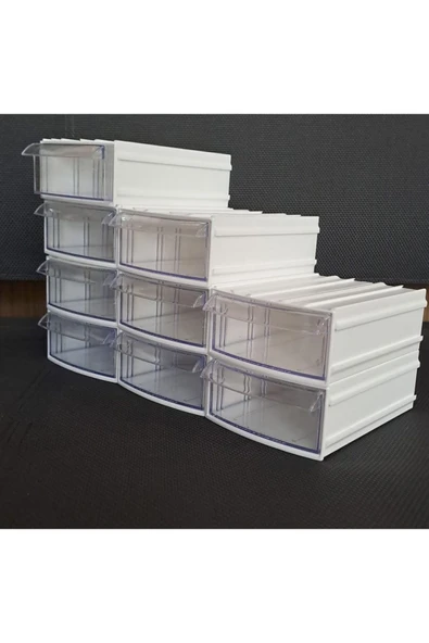 Depolife Şeffaf Çekmeceli Organizer Kutu 9 Kutu Dremel Gravür Boncuk Mücevher Saklama Kutusu düzenleyici - 2