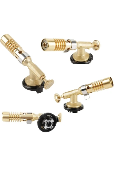 Depolife Profesyonel Pirinç Mutfak Pişirme Gaz Bütan Mutfak Meşale Kaynak Barbekü Alev Torch - 7