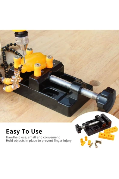 Depolife Boncuk Tesbih Mengenesi Alüminyum El Mengenesi Kıskaç Mengene Montajlı Aparatlı Hassas Megene