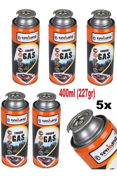 Depolife Kamp ocağı yedek tüp gazı Pürmüz torc Kafası için 5 adet kamp gaz tüpü çakmak gazı (400ml) - 2