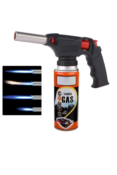 Depolife Tabanca Pürmüz Kafası Yüksek Alevli Torch Kafa 1500 Derce yüksek Alev Saplı çakmak Kamp gazı uyumlu - 6