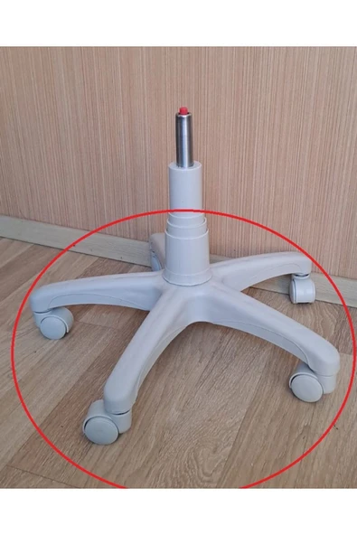 Depolife ofis müdür çalışma koltukları için Tekerlek ve yıldız ayak seti üniversal krem beyaz açık gri - 2