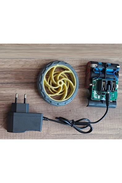 Depolife Motor Tork Dişli Hız Kontrol Tetiği Batarya Şarj Cihazı Tekerlek Proje Okul Ödev Scooter Araç Imalat - 5