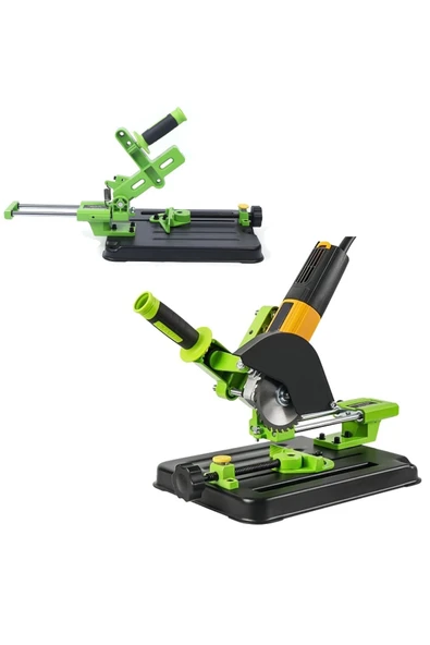 Depolife Açılı Kesme Ve Taşlama Standı Kızaklı 115/125mm Avuç Taşlama Makinesi Tezgahı Kayar Mil Mengeneli - 1