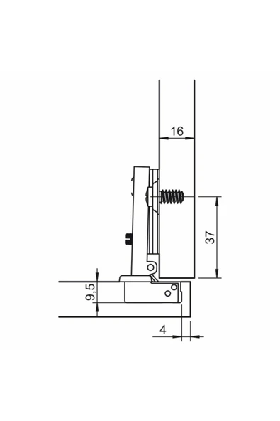 Depolife Küçük Tas Menteşe Mini Tas Menteşe Sürerek Düz 38/7,5 - Resim 7