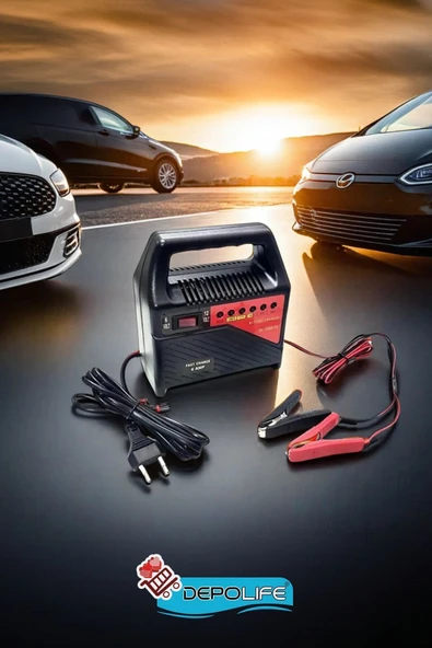 Depolife Akü Şarj Cihazı 6v - 12v 6 Amper Araç Aküsü Motor Aküsü Şarj Aleti Redresör - 4