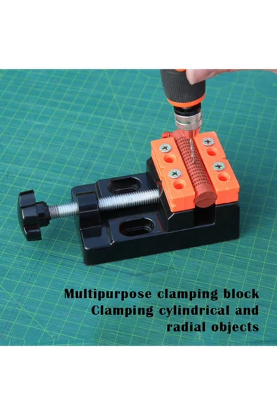Depolife Boncuk Tesbih Mengenesi Alüminyum El Mengenesi Kıskaç Mengene Montajlı Aparatlı Hassas Megene - 7