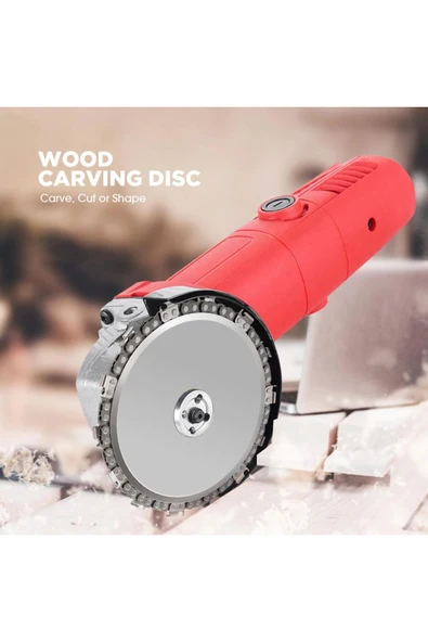 Depolife Zincirli Ahşap Oyma Ve Işleme Diski 115 Mm Talaş alma Zımpara bıçaklı disk - 5