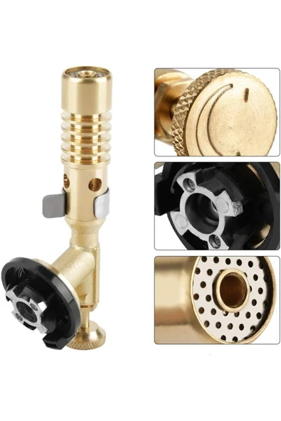 Depolife Profesyonel Pirinç Mutfak Pişirme Gaz Bütan Mutfak Meşale Kaynak Barbekü Alev Torch - 3
