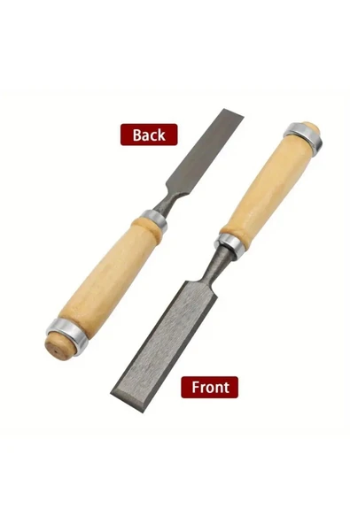 Depolife Ahşap Keski Seti 6lı Iskarpela Keskin Vanadiyum çelik Ahşap oyma Alet Takımı Ahşap Saplı Ergonomik - 7