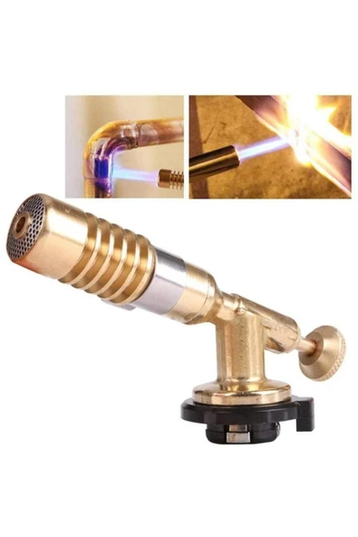 Depolife Profesyonel Pirinç Mutfak Pişirme Gaz Bütan Mutfak Meşale Kaynak Barbekü Alev Torch - 4