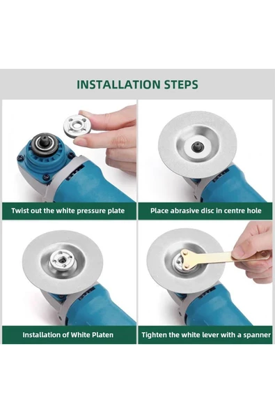 Depolife Bıçak Satır Makas Bileme Diski Elmas Zımparalama Silindiri 100mm Avuç Taşlama Uyumlu Islak Kuru - 3