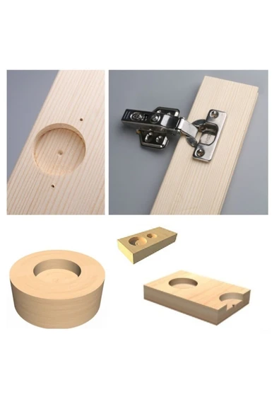 Depolife Ahşap Freze Ucu 25mm Panç Karot Stoperli Matkap Yuvarlak Açma Bıçağı Derinlik Ayarlı Panc Bıçak - Resim 4