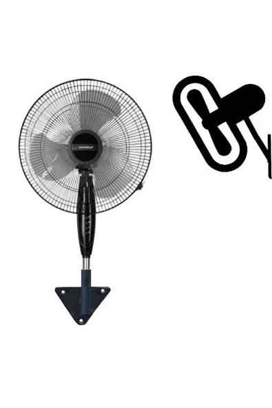 Depolife Duvar Montajlı Hava Vantilatörü 3 Kademe Hız Ayarlı Pervane 45w Sağ Sol Salınım - 1