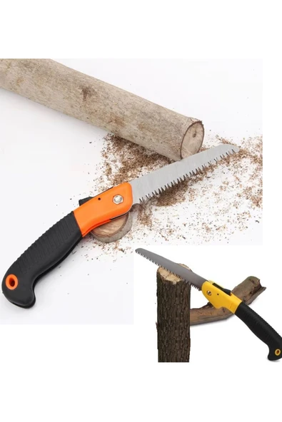 Depolife Katlanır Orak Tırpan Testere Bileme Taşı Eğe Seti 4lü Bahçe Çim Ot Kesme Budama El Alet Takımı - Resim 4