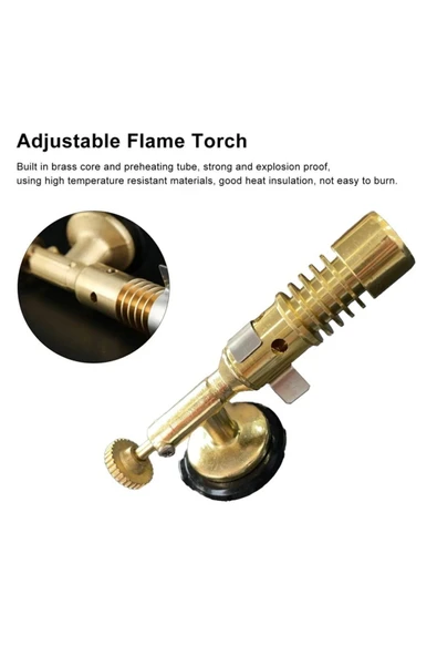 Depolife Şaloma Gaz Pürmüz Başlığı Tamirci Pürmüz Kafası torch başlık yüksek alev Kaynak çakmağı çakmak gazı - 4