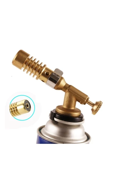 Depolife kaynakcı Pürmüz 1300 derece alev gazlı Torch alev tabancası Prinç Tamirci Kaynak Başlığı - 5