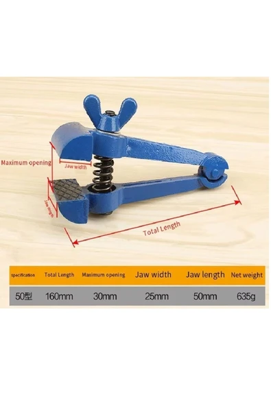 Depolife Yaylı döküm mengene 50mm El mengenesi Mini düz pense Kaydırmaz Çeneli - 4