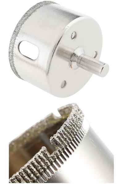 Depolife Mermer Granit Fayans Cam Yuvarlak Delme 42mm Matkap Uyumlu Elmaslı Boru Tipi Panc - Resim 2