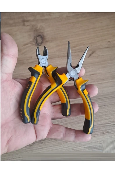 Depolife Mini garga burun Mini Yan Keski Pense 6 li Saatci Tornavida seti Kargaburun düz yıldız tornavida - 4