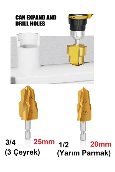 Depolife Su Borusu Tamir Paftası Plastik Boru Kesici Makas Kaynak Birleştirme Genişletme Tesisatcı Alet Seti - 4