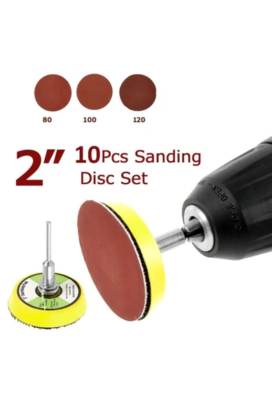 Depolife Gravür makineleri Hobi Makinesi Için 50mm  Cırtlı Zımpara pedi ve 60 Adet zımpara seti - 6