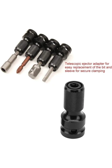 Depolife Torklu Somun Sıkma Bijon Sökme Darbeli Matkap için Bits Adaptörü 1 adet Yaylı Ağır hizmet Mandreni - 1