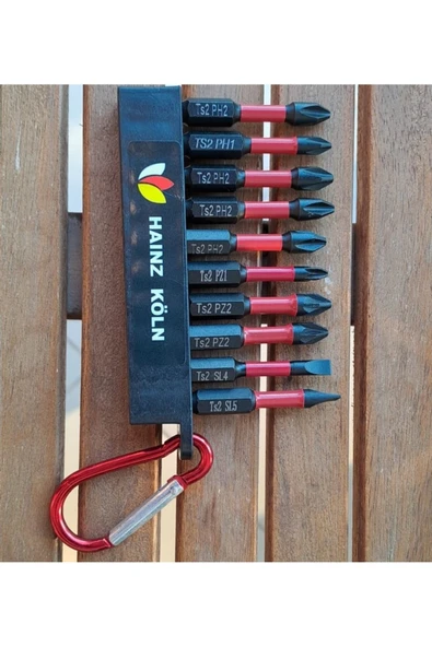 Depolife Bits Uç Matkap Ucu Tornavida Ucu Vidalama Ucu Yıldız Profesyonel 10 Lu Ph2 Pz2 Anahtarlıklı - 1