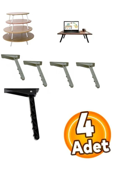 Depolife Yer Sofrası Ayağı Katlanır Ayak 4 Adet Sofra Ve Sini montaj Ayakları
