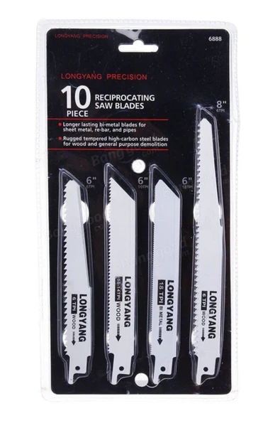 emalzeme Tilki Kuyruğu Testere Bıçakları 10 Parça Ağaç Metal Testere Bıçak ürün görseli