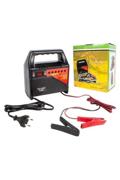 Podo 6 Amper 6-12 Volt Led Göstergeli Akü Şarj Cihazı