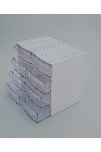 Depolife Şeffaf Çekmeceli Organizer Kutu 8 Kutu Dremel Gravür Boncuk Mücevher Saklama Kutusu düzenleyici - 4