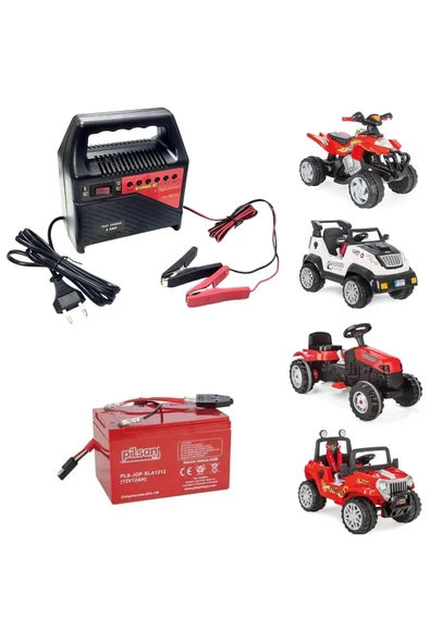 Depolife Akü Şarj Cihazı 6 Amp PİLSAN TRAKTÖR Akülü Atv Araba Jeep 12 Volt 6 Volt Akü Şarj Cihazı Şarz Aleti ürün görseli
