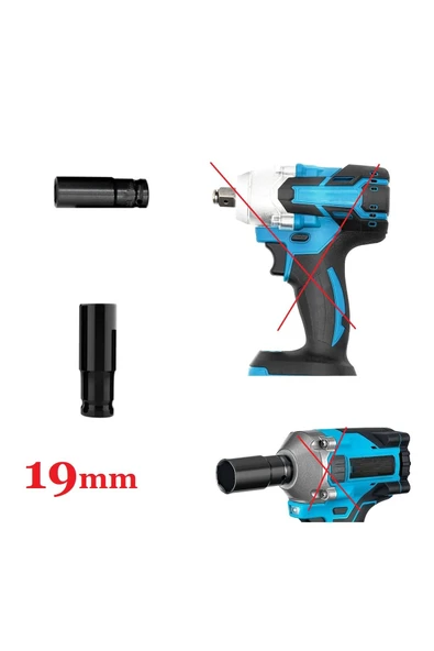 Depolife Somun Sökme Sıkma makinesi için Torklu matkap Makine Için 19mm Boru Lokma Bijon Anahtar - 6