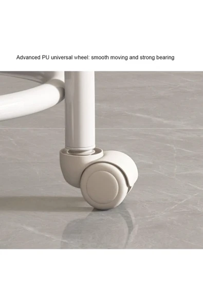 Depolife Ofis Büro Koltuk Tekerleği 5 Adet Sekmanlı Teker Açık Gri Çalışma Koltuğu Yedek Parça - Resim 4