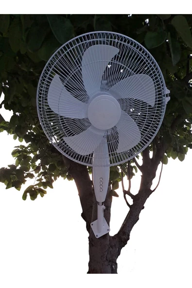 Depolife Duvar Montajlı Hava Vantilatörü 3 KademeHhız Ayarlı Pervane Sağ Sol Dönme 55w Beyaz 5 Kanat