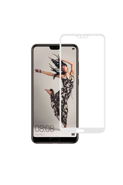 Helt  Huawei P20 Pro Uyumlu Ön Koruma Nano Ekran Koruyucu - Beyaz