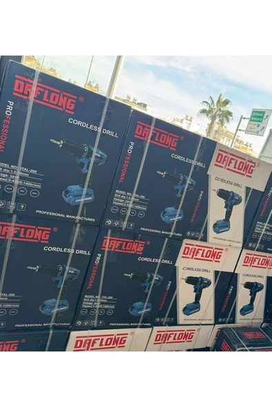 Depolife Şarjlı Darbeli Matkap 58 Volt Çift Akülü Şanzımanlı Torklu Matkap Duvar Beton Ahşap Delme Vidalama - Resim 4