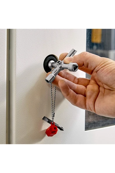 Depolife Pano Asansör Kapı anahtarı istavroz anahtar elektrik kutusu vana çok fonksiyonlu tornavidalı kilit - Resim 2