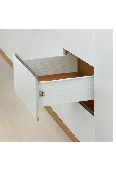 Depolife Metal Cekmece Kasası Mutfak Dolap Çekmece Raylı Kasa 400x85mm Metal Kenarlı Yanak - Resim 3